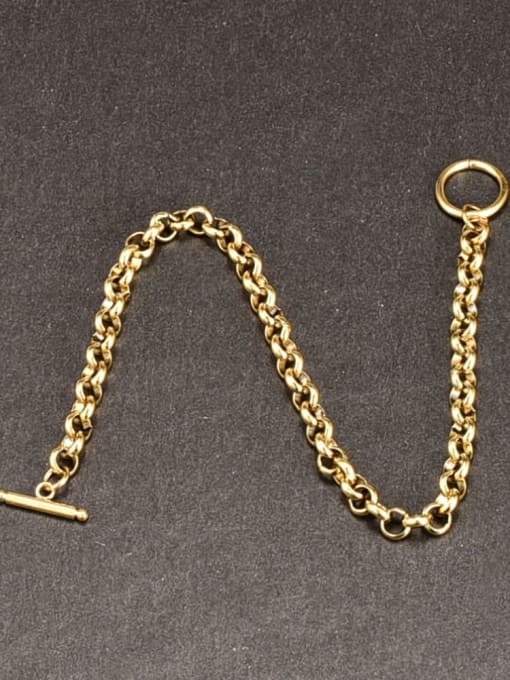 A TEEM Titanium Steel Geometric Minimalist Link Bracelet 1
