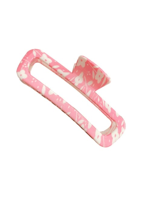 Pink 12.8cm Trend Geometric Resin Jaw Hair Claw