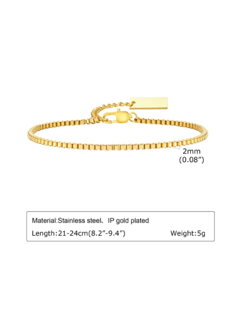 CONG Stainless steel Irregular Minimalist Bracelet 2