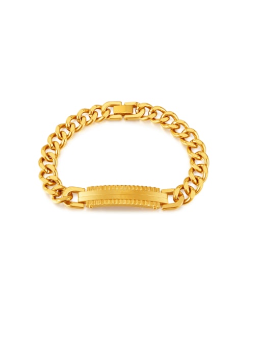 GS1478 gold Bracelet Stainless steel Geometric Hip Hop Link Bracelet