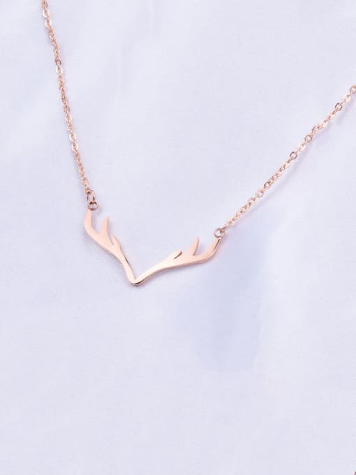 A TEEM Titanium  Minimalist  Deer Choker Necklace