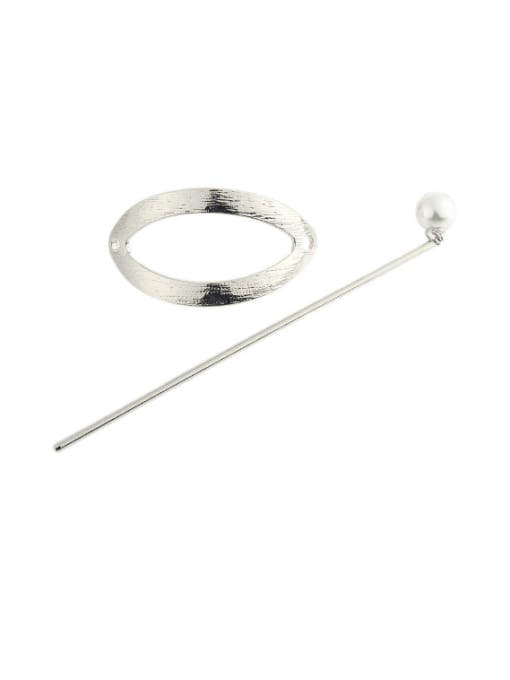 Pearl hairpin, platinum Alloy Minimalist Geometric Hair Stick