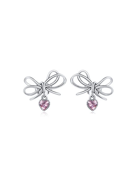 Earrings 925 Sterling Silver Cubic Zirconia  Cute Butterfly  Ring And Earring Set