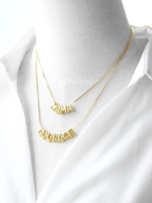 CC Brass Letter Minimalist Necklace 1