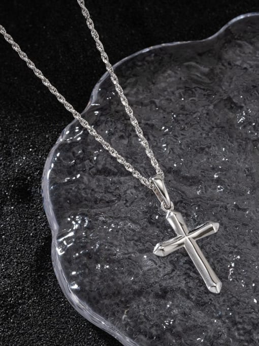 RINNTIN 925 Sterling Silver Cross Minimalist Regligious Necklace 1