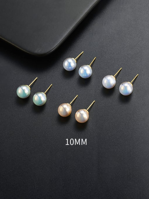 XP Zinc Alloy Imitation Pearl Round Minimalist Stud Earring 2