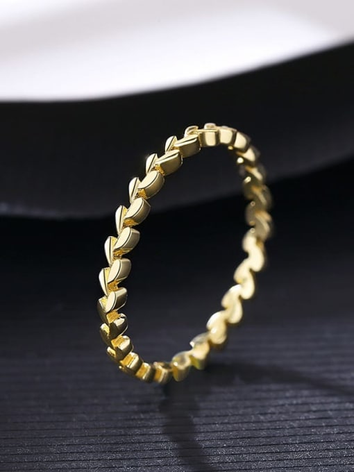14K 11A08 Brass Geometric Minimalist Band Ring