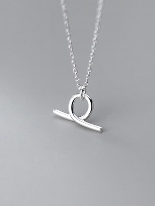 Rosh 925 Sterling Silver Smooth knot Minimalist Necklace 2