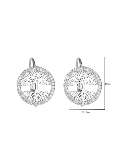 BC-Swarovski Elements 925 Sterling Silver Cubic Zirconia Embossed Texture Minimalist Stud Earring 3