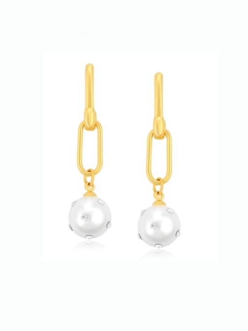 Imitation pearl earrings Alloy Imitation Pearl Geometric Minimalist Earring