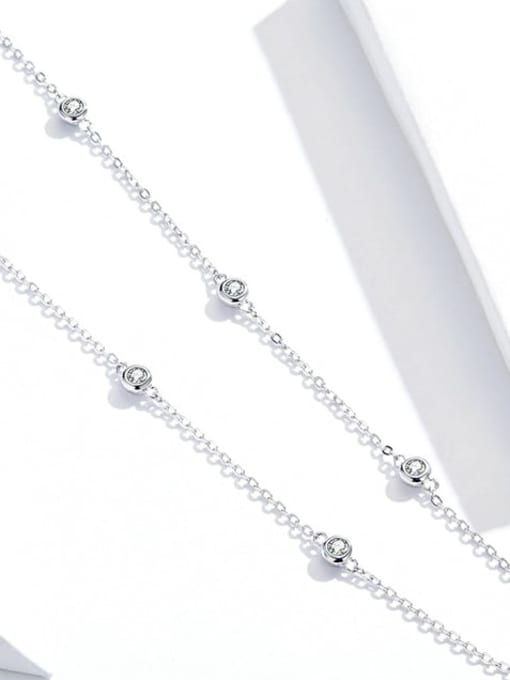 Jare 925 Sterling Silver With  White Gold Plated Minimalist  Clavicle Necklaces 2