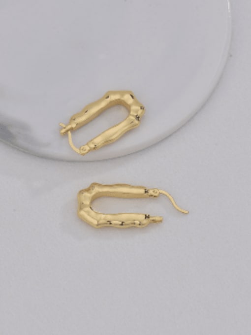 CHARME Brass Geometric Minimalist Drop Earring 3