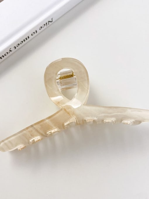 Water grain white 10.5cm Acrylic Minimalist Geometric Alloy Jaw Hair Claw