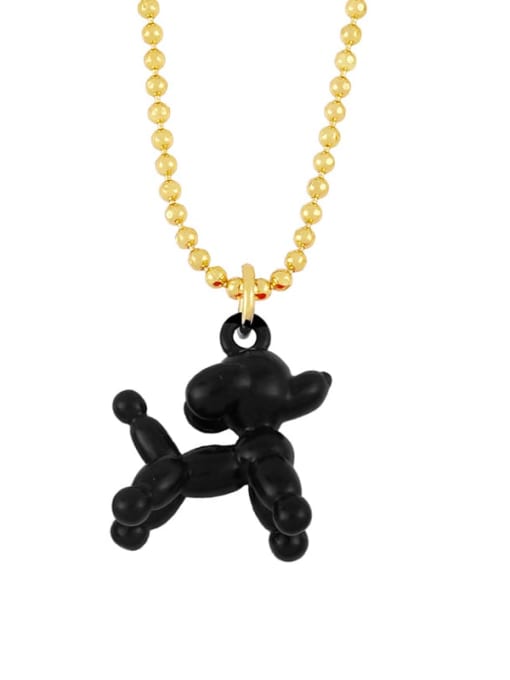 black Brasel  Cute Cartoon Dog Pendat Necklaces
