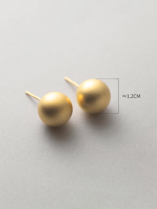 Rosh 925 Sterling Silver Round Ball Minimalist Stud Earring 3