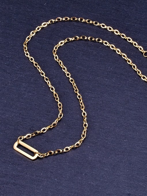 A TEEM Titanium Steel Geometric Minimalist Necklace