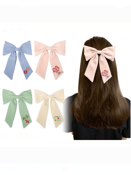 YOKI KIDS Alloy Fabric Minimalist Butterfly  Multi Color Hair Barrette 0