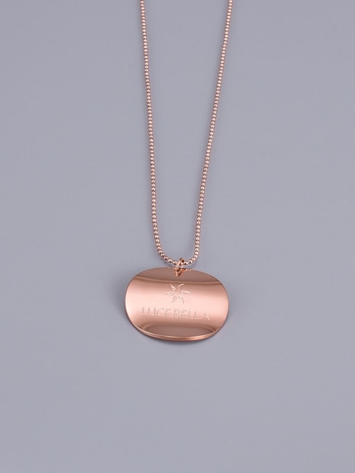 A TEEM Titanium Round Minimalist leather pendant Necklace 1
