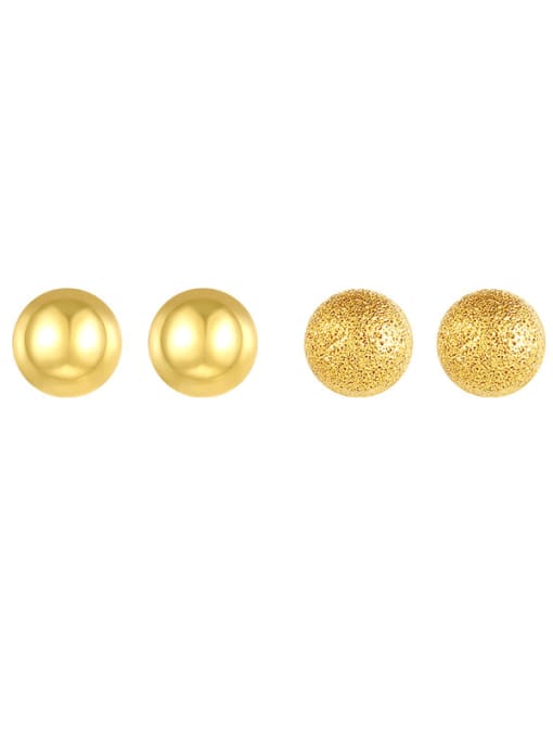 XP Copper Alloy Ball Minimalist Stud Earring 0