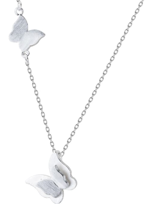 Rosh 925 Sterling Silver Butterfly Minimalist Necklace 2