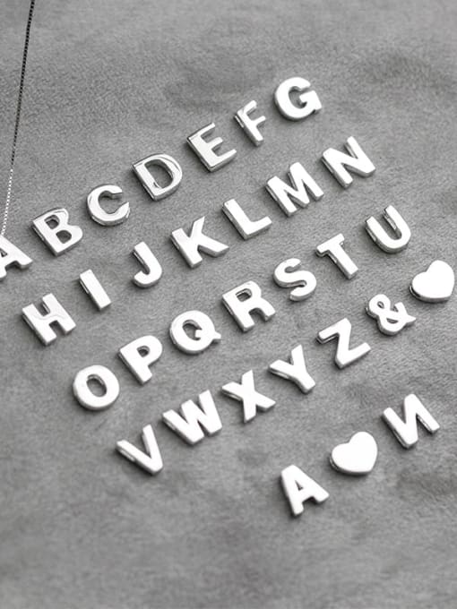 Rosh 925 Sterling Silver Minimalist Letter  Pendant 0