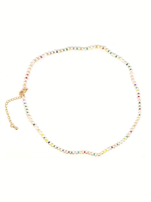 MMBEADS Freshwater Pearl Multi Color Miyuki beads  Bohemia Necklace 1
