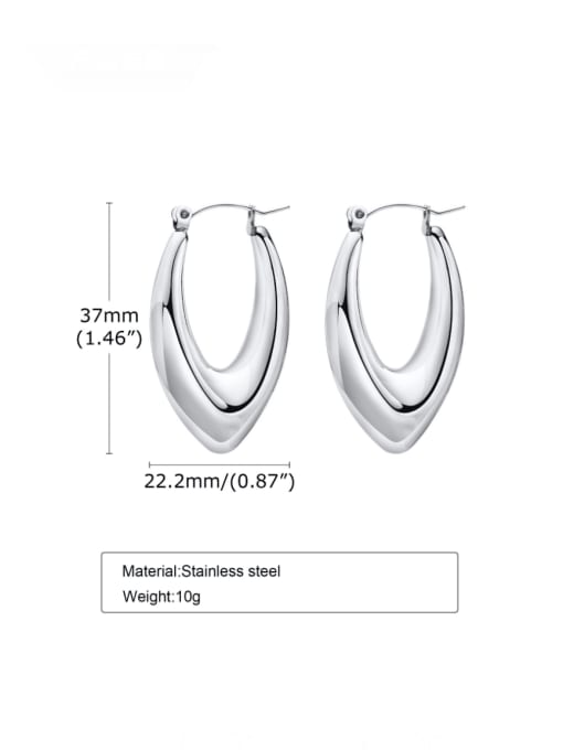 EH 290 Stainless steel Geometric Minimalist Huggie Earring