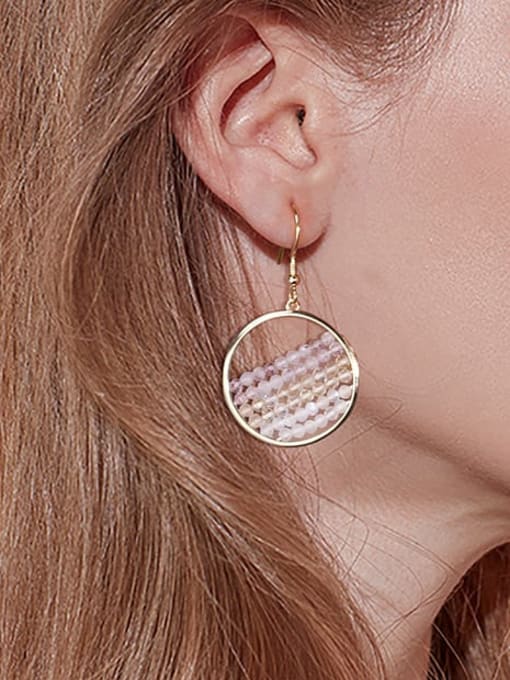 RINNTIN 925 Sterling Silver Bead Geometric Minimalist Hook Earring 1