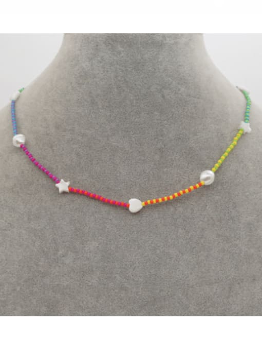 MMBEADS Multi Color  Miyuki beads Heart Shell  Bohemia Pure handmade  Necklace 2