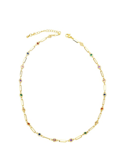 CC Bohemia Heart Brass Cubic Zirconia Multi Color Bracelet and Necklace Set 3