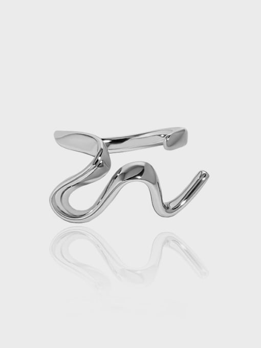 DAKA 925 Sterling Silver Irregular Minimalist Band Ring