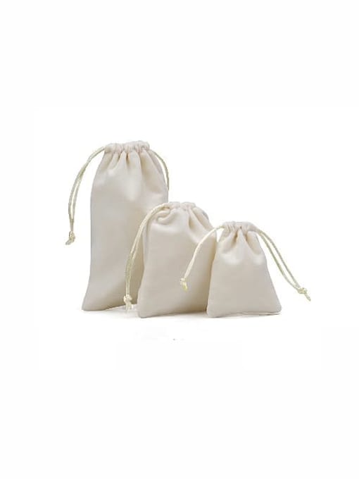 White Flannel Beam Port Velvet Pouches Bag For Earrings,Rings,Necklaces,Bracelets And Brooches