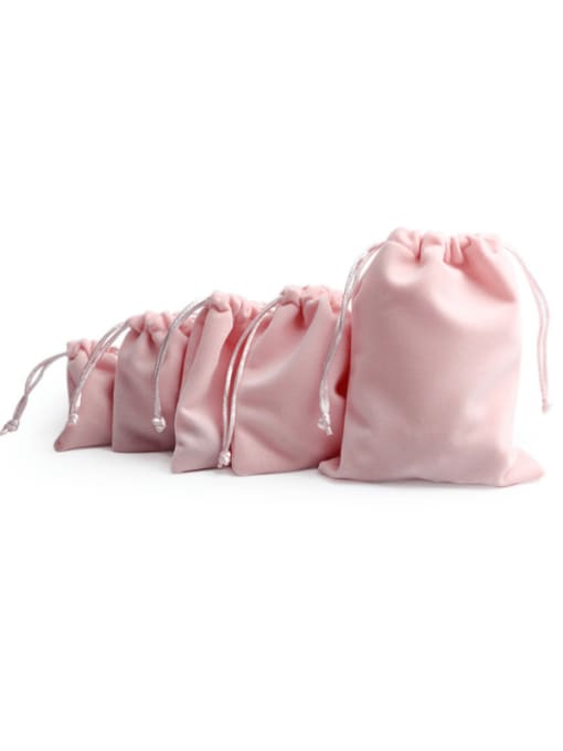 Pink Flannel Beam Port Velvet Pouches Bag For Earrings,Rings,Necklaces,Bracelets And Brooches