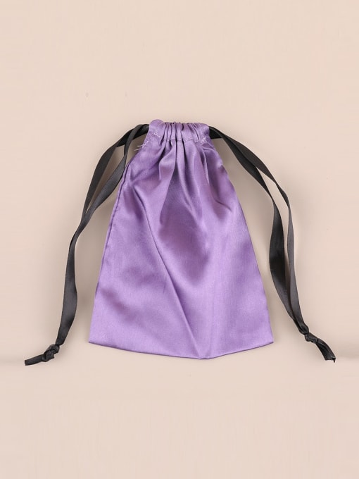 Purple Emulation Silk Jewelry Drawstring Pocket