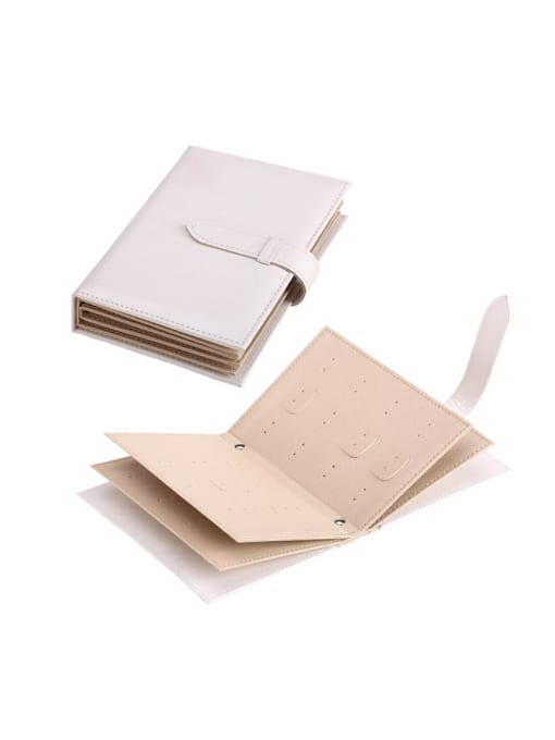 TM Artificial Leather Book shape Storage Box  For Earrings