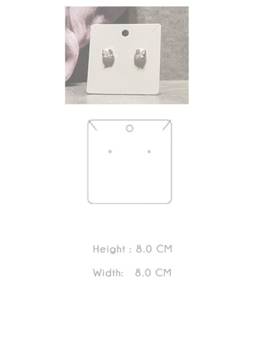 H8.0cm * W8.0cm Customize Pager White Jewelry Display Card Holder For Earrings,Necklaces,Bracletes,Rings and Hair Accessories