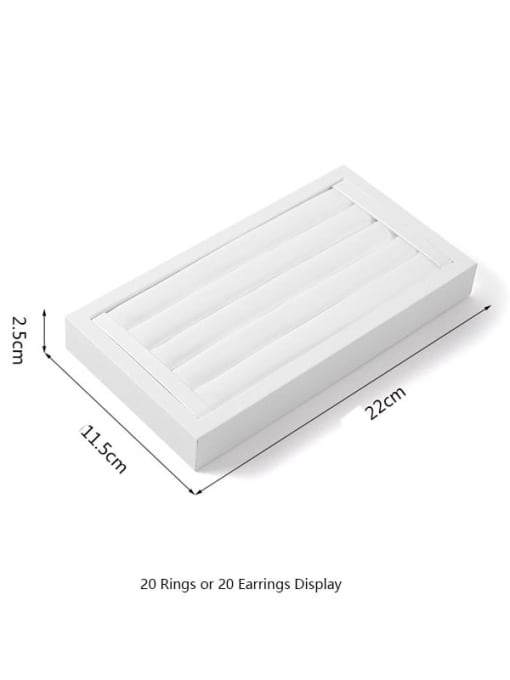 20 Rings or Earring Display Artificial Leather White Classic Jewelry Display