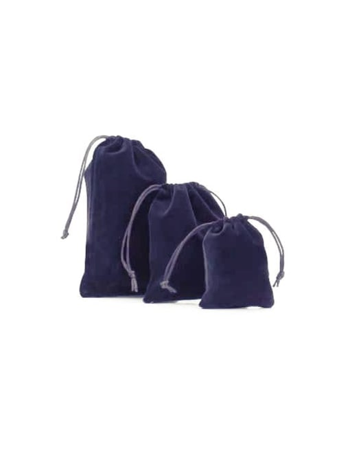 Blue Flannel Beam Port Velvet Pouches Bag For Earrings,Rings,Necklaces,Bracelets And Brooches