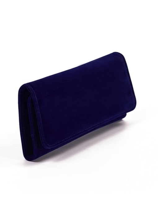 blue Blue Fabric Jewelry Bag Storage Box 22cmx11cmx3.3cm