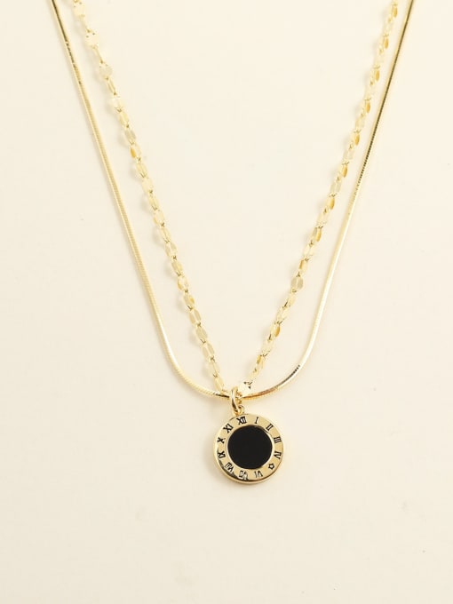 Gold 925 Sterling Silver Round Long Strand Necklace