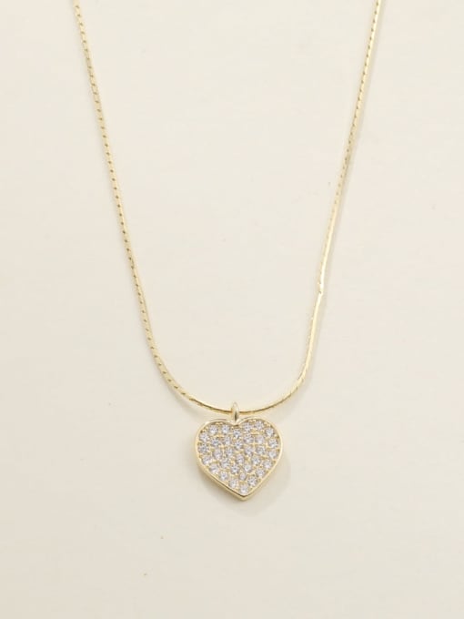 Gold 925 Sterling Silver Heart Minimalist Long Strand Necklace