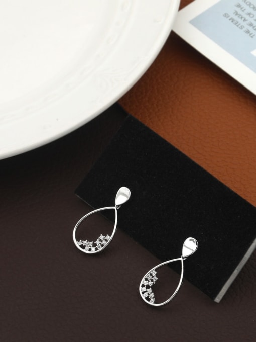 Lin Liang Brass Rhinestone Multi Color Geometric Minimalist Stud Earring 1