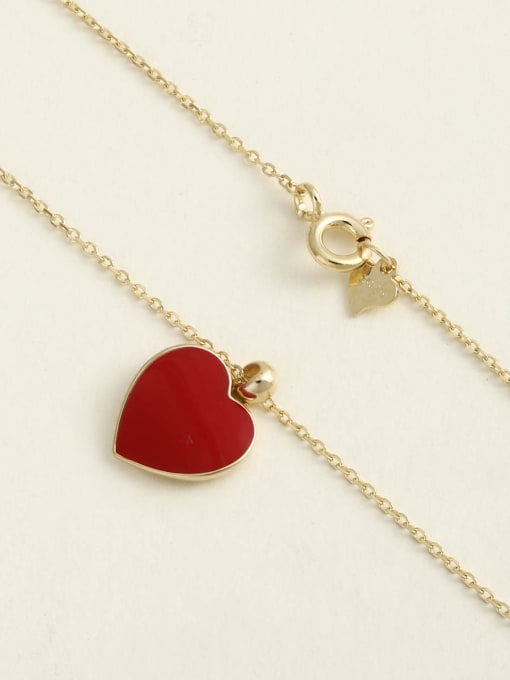 ANI VINNIE 925 Sterling Silver Enamel Heart Minimalist Choker Necklace 1