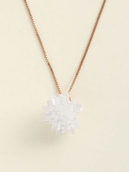 ANI VINNIE 925 Sterling Silver Crystal White Irregular Minimalist Choker Necklace 2