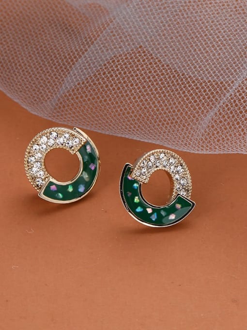 Lin Liang Brass Round Dainty Stud Earring