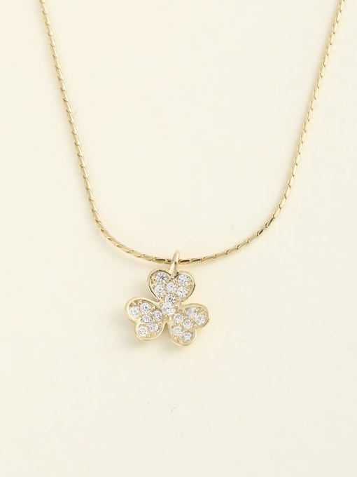 Gold 925 Sterling Silver Cubic Zirconia White Flower Minimalist Choker Necklace