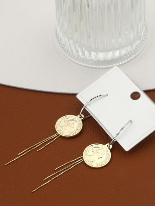 Lin Liang Brass Geometric Minimalist Drop Earring