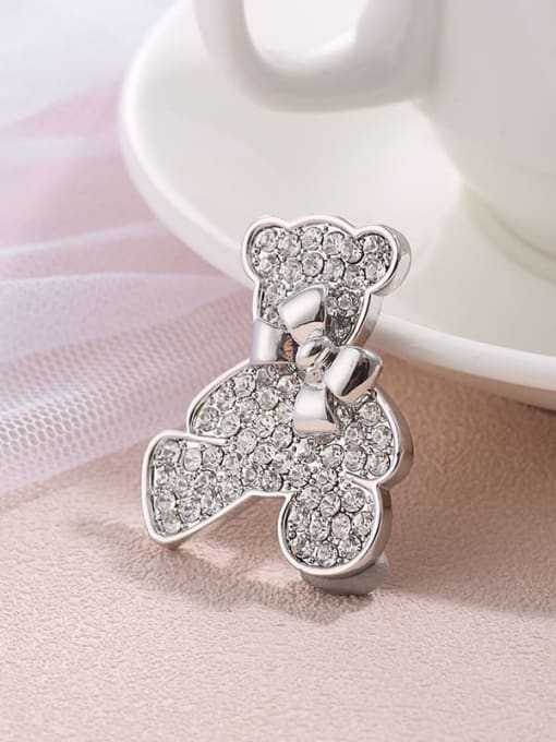 White Korean bow sweet bear brooch brooch female accessories
