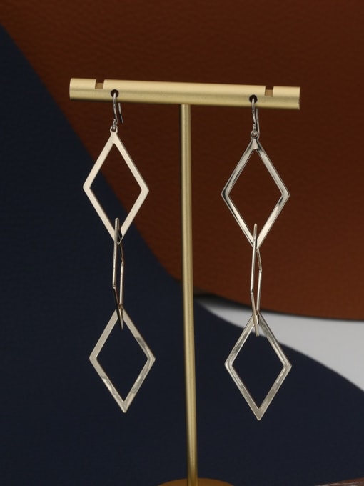 Lin Liang Brass Geometric Minimalist Drop Earring 0