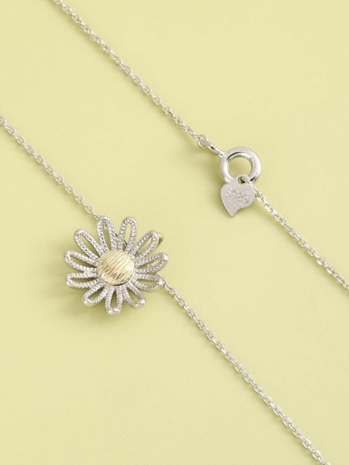 ANI VINNIE 925 Sterling Silver Flower Minimalist Long Strand Necklace 1